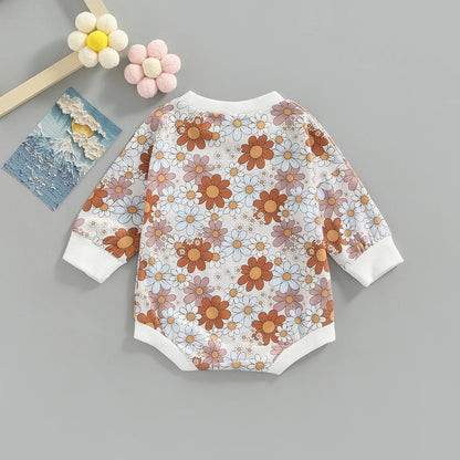 Baby Long Sleeve Little Daisy Printed Romper