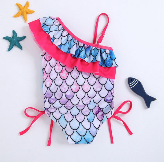 Baby Girl One-piece Swimsuit Mermaid Swimwear