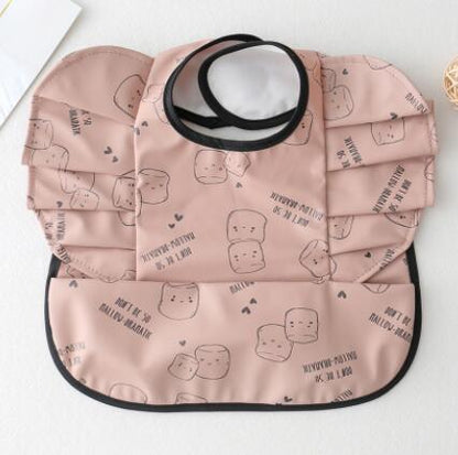 Baby Meal Pocket Angel Wing PU Waterproof Bib