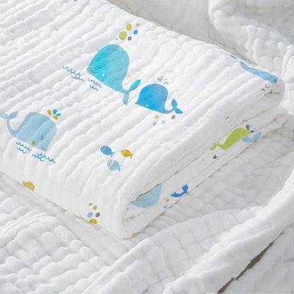 Baby Cotton Gauze Bath Towel Super Soft Absorbent Cloth Swaddling Blanket