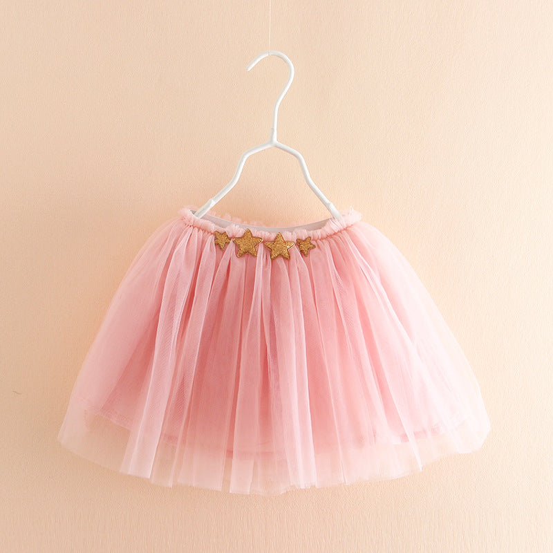 New Tutu Skirt Korean Princess Children's Mesh Dress Baby Dance Pettiskirt