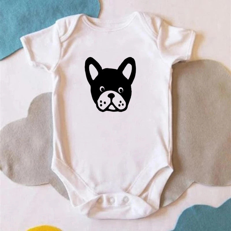 Baby Onesie Dog Print Summer Short Sleeve Bag